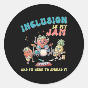 Sticker Rond L'inclusion est ma Sensibilisation sur l'autisme d