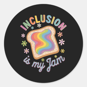 Sticker Rond L'inclusion est ma Sensibilisation sur l'autisme d