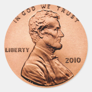 STICKER ROND LINCOL PENNY