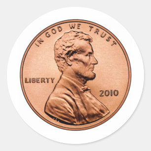 STICKER ROND LINCOL PENNY