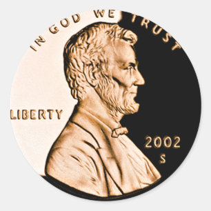 Sticker Rond Lincoln Penny 2