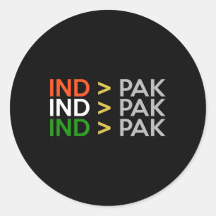 Sticker Rond L'Inde mieux que le Pakistan Maillot de cricket in
