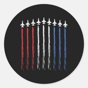 Sticker Rond L'indépendance américaine du drapeau 4 juillet pat