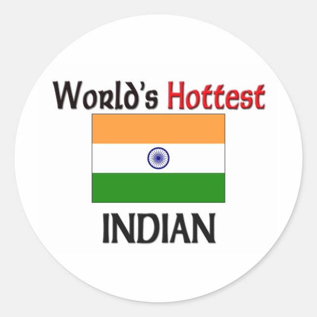 Sticker Rond L'Indien le plus chaud du monde (Devant)