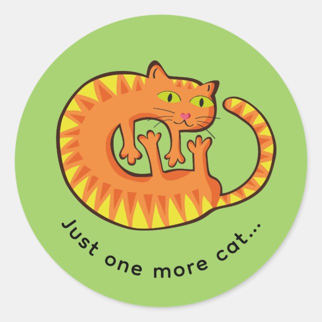 Sticker Rond Lindo Gato, gatito. (Devant)