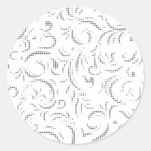 Sticker Rond Line Art, Kangaroo, Ghost