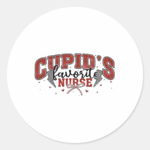 Sticker Rond L'infirmière préférée de Cupid Valentine