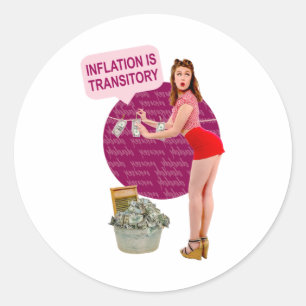 Sticker Rond L'inflation est transitoire