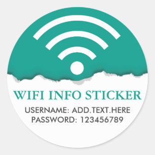 Sticker Rond L'information customisée d'accès de WiFi /Intern