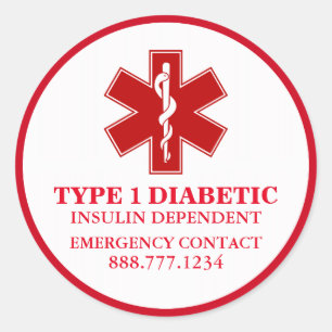 Sticker Rond L'information médicale diabétique