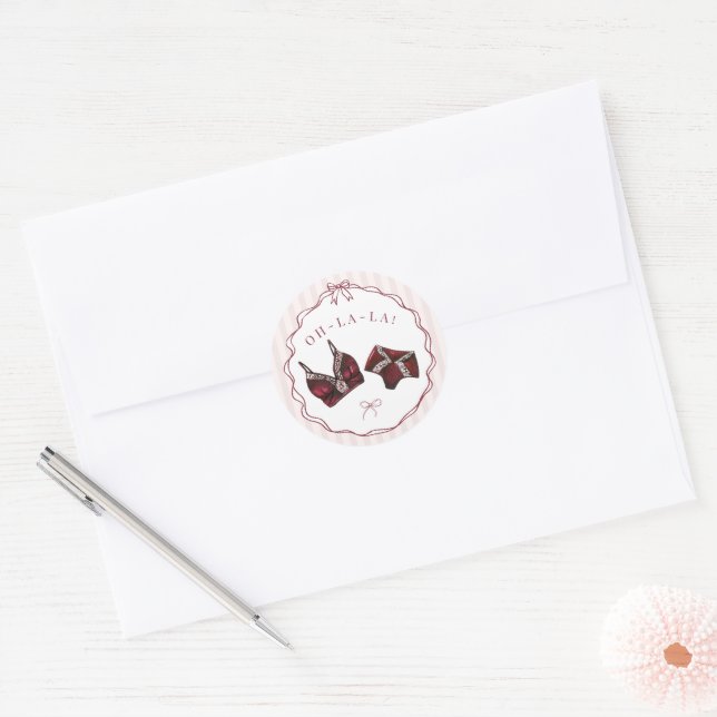 Sticker Rond Linge de Maison Bourguignon pour Enterrement de Vi (Enveloppe)