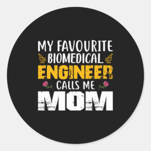 Sticker Rond L'ingénieur biomédical m'appelle maman