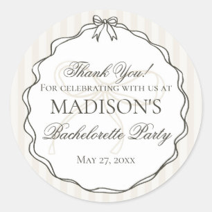 Sticker Rond Lingerie noire, douche, cadeau pour l'enterrement 