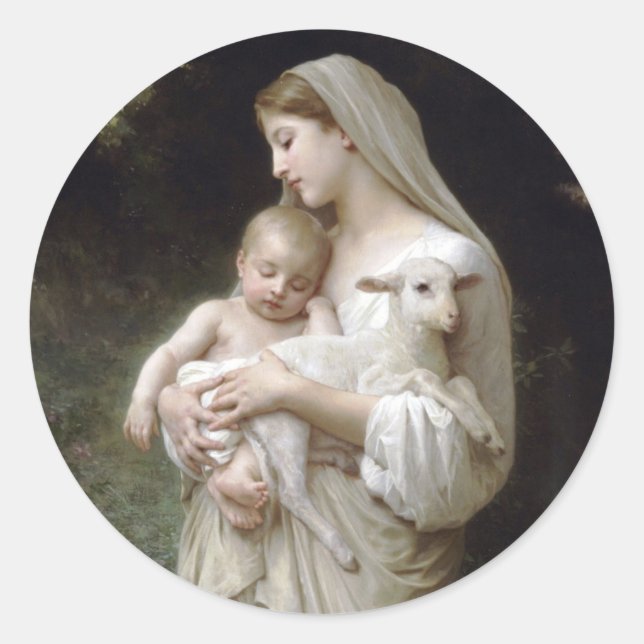 Sticker Rond L'Innocence, William-Adolphe Bouguereau (Devant)