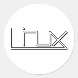 Sticker Rond Linux (lisse)