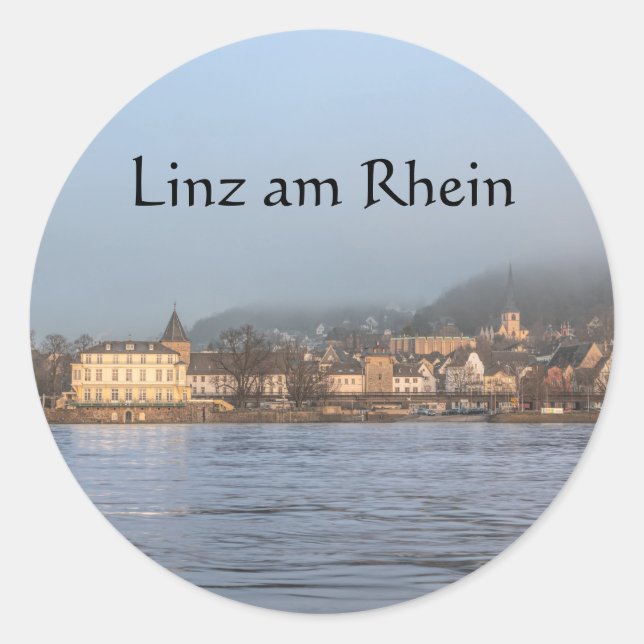 Sticker Rond Linz Rhein Allemagne (Devant)