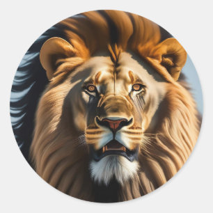 Sticker Rond Lion