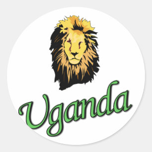 Sticker Rond Lion africain