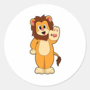Sticker Rond Lion avec Mane