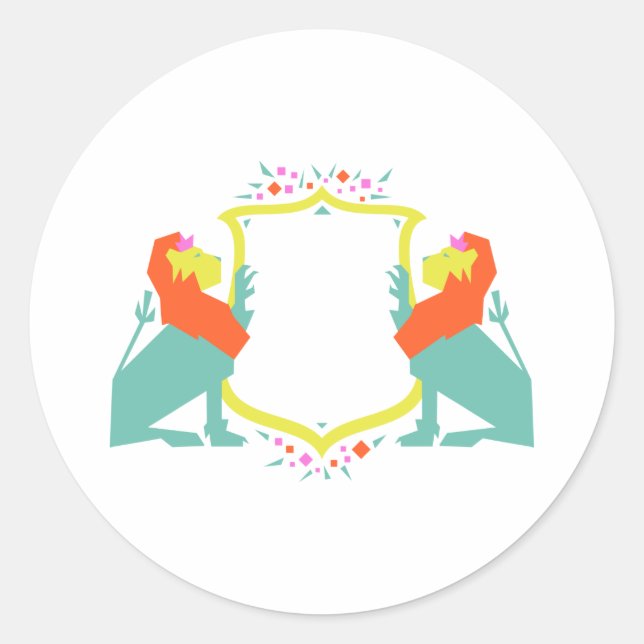 Sticker Rond Lion Crest (Devant)