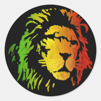 Sticker Rond Lion de Sion Juda Reggae Lion