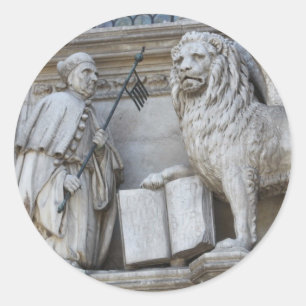 Sticker Rond Lion de Venise
