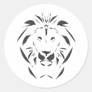 Sticker Rond Lion Design