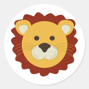 Sticker Rond Lion joueur