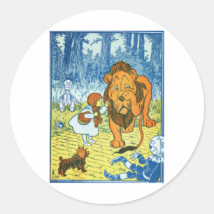 Sticker Rond Lion lâche