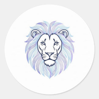Sticker Rond lion magic
