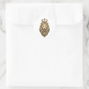 Sticker Rond Lion majestueux