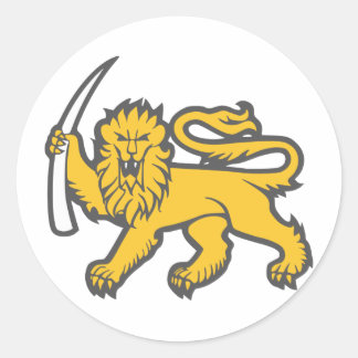 Sticker Rond Lion rhodésien