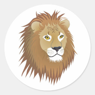Sticker Rond Lion - Signes du cercle animal