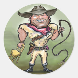 Sticker Rond Lion Tamer