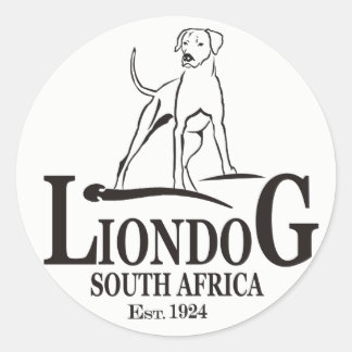 Sticker Rond Liondog / Rhodesian Ridgeback