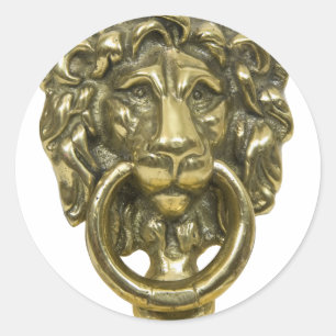 Sticker Rond LionDoorKnocker072509