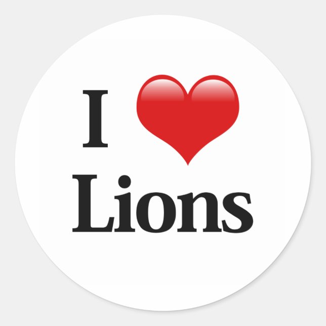 Sticker Rond Lions du coeur (Devant)