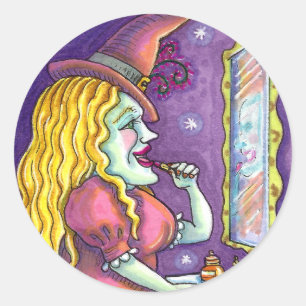 STICKER ROND LIPSTICK DE TÉMOIN, PARFUME & NAIL POLISH, FUNNY C