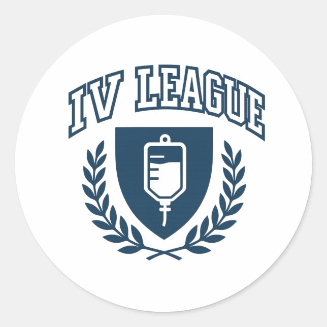 Sticker Rond Liquide de la Ligue Ivy (Devant)