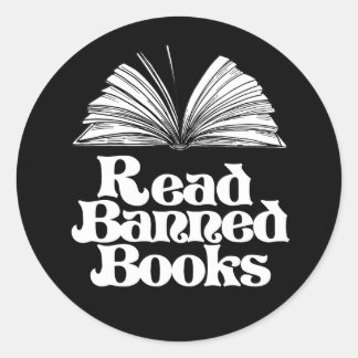 Sticker Rond Lire les livres interdits