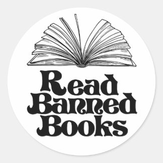 Sticker Rond Lire les livres interdits
