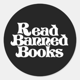 Sticker Rond Lire les livres interdits