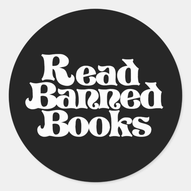 Sticker Rond Lire les livres interdits (Devant)