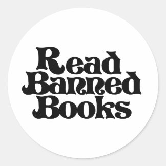 Sticker Rond Lire les livres interdits