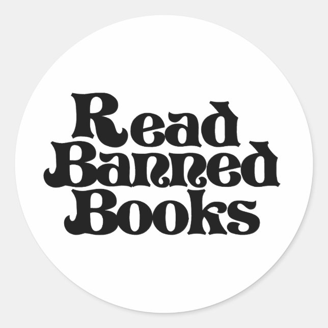 Sticker Rond Lire les livres interdits (Devant)