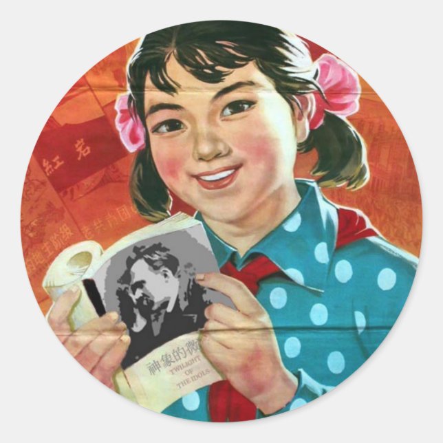 Sticker Rond Lire Plus De Livres, Lire De Bons Livres (Devant)