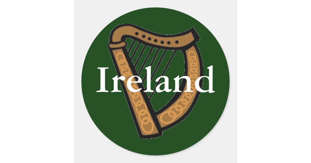 Sticker Rond L'Irlande Zazzle.fr
