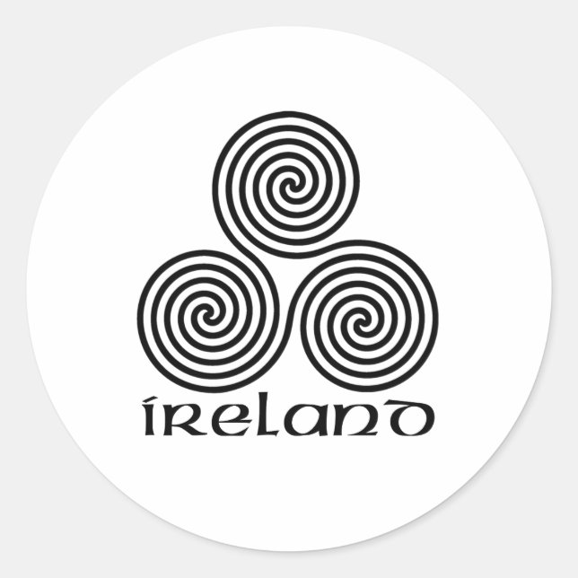 Sticker Rond L'Irlande et la triple spirale (Devant)