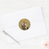 Sticker Rond Lis traditionnel de Jésus de bébé de St Joseph (Enveloppe)