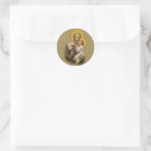 Sticker Rond Lis traditionnel de Jésus de bébé de St Joseph (Sac)